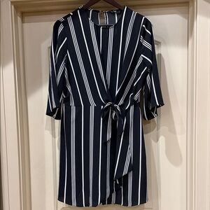 F&F Black and White Striped Mini Dress
